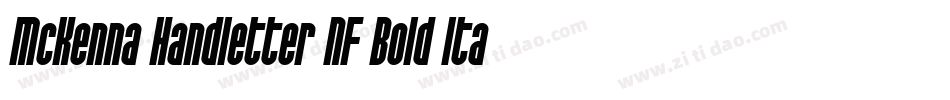McKenna Handletter NF Bold Italic字体转换